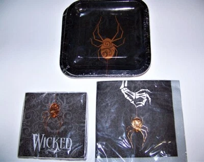 Wicked Spider Halloween Party Set (Plates ,Cocktail ,Luncheon Napkins for 16) - Image 1 of 2