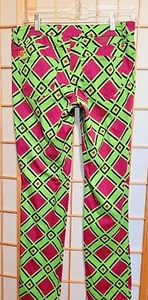 Women's Loudmouth Dogwood A Pattern Golf Pants Size 2 - Picture 1 of 10