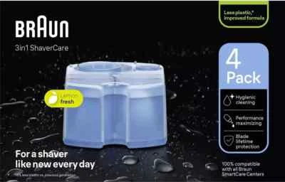CONFEZIONE RICARICA 4 CARTUCCE LIQUIDO PULIZIA BRAUN 80712415 CCR 4