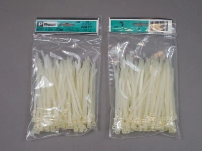 LOTE de 200 bridas de cable Panduit PLT1S-C 4,8 pulgadas clasificación Plenum NSN 5975-01-492-2774 Foto 1 de 2