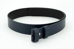 Ledergürtel Dunkelblau 4 cm ohne Schnalle Wechselgürtel Leder Gürtel Rindsleder - Bild 1 von 3