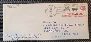 Clearlake Centennial Station Steam engine Pulling Into Station c1991 Belgrade ME - Picture 1 of 3