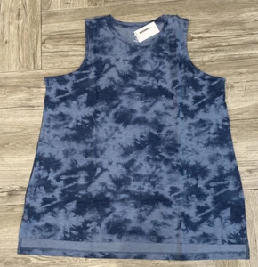 Sonoma Women's Blue Dye Organic Muscle Tank Tunic Top Plus Size Sleeveless - Picture 1 of 2