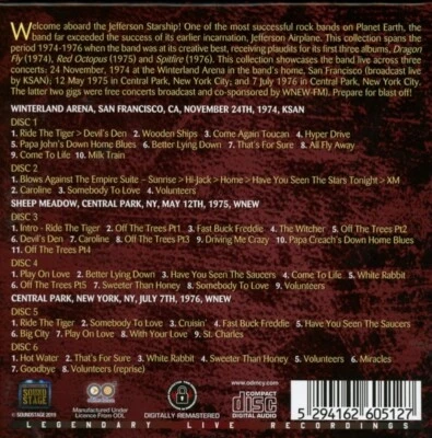 JEFFERSON STARSHIP - 70'S BROADCAST COLLECTION  6 CD NEU - Bild 1 von 2