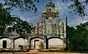 Postcard Mission San Juan de Capistrano in San Antonio Texas • Posted 1952 - Picture 1 of 2