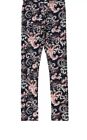 VERSACE Young Black & Pink Baroque Patterned Leggings Trousers