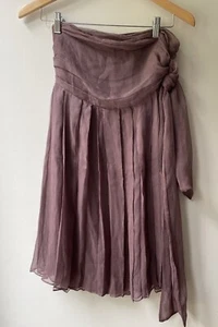 Calypso St Barth Purple Silk Crinkle Chiffon Wrap Skirt Size M - Picture 1 of 9