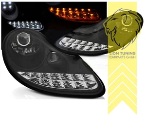 LT Pair LED Headlights Lightbar DRL Porsche 911 996 Boxster Spyder 96-06 - Picture 1 of 5