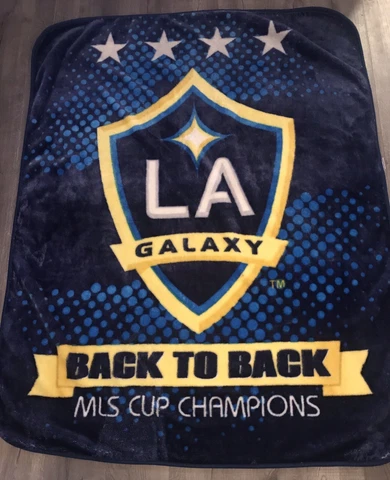 LA Galaxy Back To Back (2011-2012) Champions Throw Blanket Cover