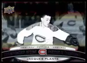 2023-24 Tim Hortons Legends Campeonato Currículum Jacques Plante #CR-6 - Imagen 1 de 2