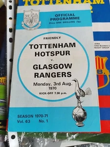 1970 INTERNATIONAL FRIENDLY***TOTTENHAM HOTSPUR V GLASGOW RANGERS***3rd Aug 1970 - Picture 1 of 4