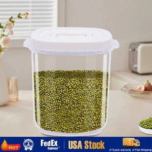 Large Airtight Food Storage Bin Dry Food Flour Rice Bean Container w/ Lid 20 lbs - Picture 1 of 16