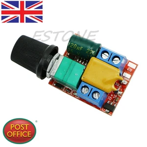Neu Ultra-klein DC 3V 6V 12V 24V 35V PWM Mini Motor Drehzahlregler Schalter 5A - Bild 1 von 1
