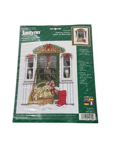 Janlynn Welcome Puppies Xmas Counted Cross Stitch Kit Dog 15-215 Unused - Picture 1 of 2
