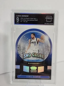 Luka Doncic 2023-24 Panini Crown Royale Sno Globe Int'l Silver /18 Arena Club 9 - Bild 1 von 2