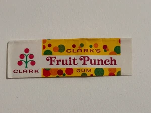 Vintage Clark's Fruit Punch Kaugummi Papier Verpackung - Bild 1 von 4