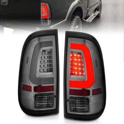 Conjunto de luces traseras de lente de humo cromadas para Ford F-250 Super Duty 2008-2016 Foto 1 de 4