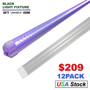 4' Black Light Bar, 40W Portable UV LED Black Light with Plug, Switch, 6Ft Cords - Picture 1 of 18