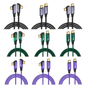 PD240W Male Male Type-C To Type-C Data Line 5A 48V Fast Charging Cable Nylon - Picture 1 of 10