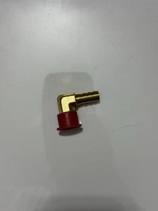 Messing 90° Winkel Schlauch Widerhakenverschraubung - 3/8" NPT Außengewinde auf 1/4" Schlauch Widerhaken Adapter - Bild 1 von 6