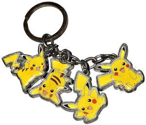Pokemon Pikachu Multi Charm Schlüsselanhänger x 4 Gelb Emaille Metall Dangle Nintendo - Bild 1 von 7