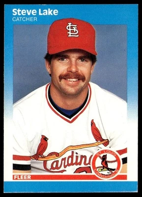 1987 Fleer Steve Lake St. Louis Cardinals #300 - Image 1 of 2