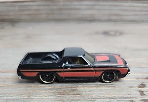 2008 Hot Wheels '72 Ford Ranchero (L34), schwarz mit rot & gold Hot Trucks Mattel  - Bild 1 von 6