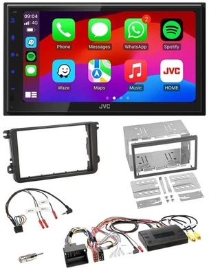 JVC Bluetooth USB Lenkrad 2DIN DAB Autoradio für VW T5 Golf Tiguan Touran 2009-2 - Bild 1 von 4