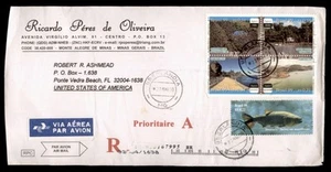 DR WHO 2000 BRAZIL REGISTERED UBERLANDIA TO USA w1518 - Picture 1 of 2