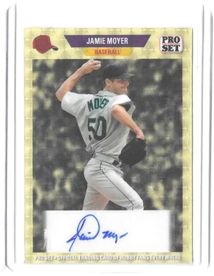 JAMIE MOYER 2024 Leaf Collective Pro Set GOLD SUPER PRISMATIC AUTO #1/1 Mariners - Image 1 of 2
