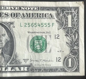 (LICHTMASCHINE!)$1 Lichtmaschine 5 of a Kind 5s Fancy Seriennummer L25654555F *2017A* - Bild 1 von 3