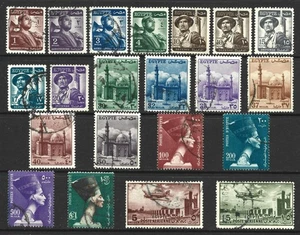 EGYPT 1953-56 POSTAGE / AIR MAIL SET USED (A) - Picture 1 of 1