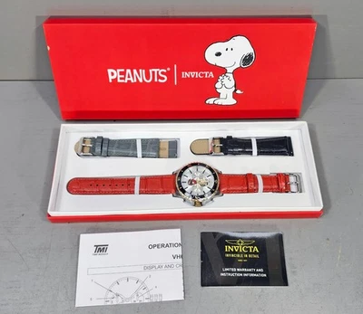 Invicta 38643 Peanuts Linus 48mm Men's Quartz Watch w/ 3 Leather Bands *NIB* - Image 1 of 4