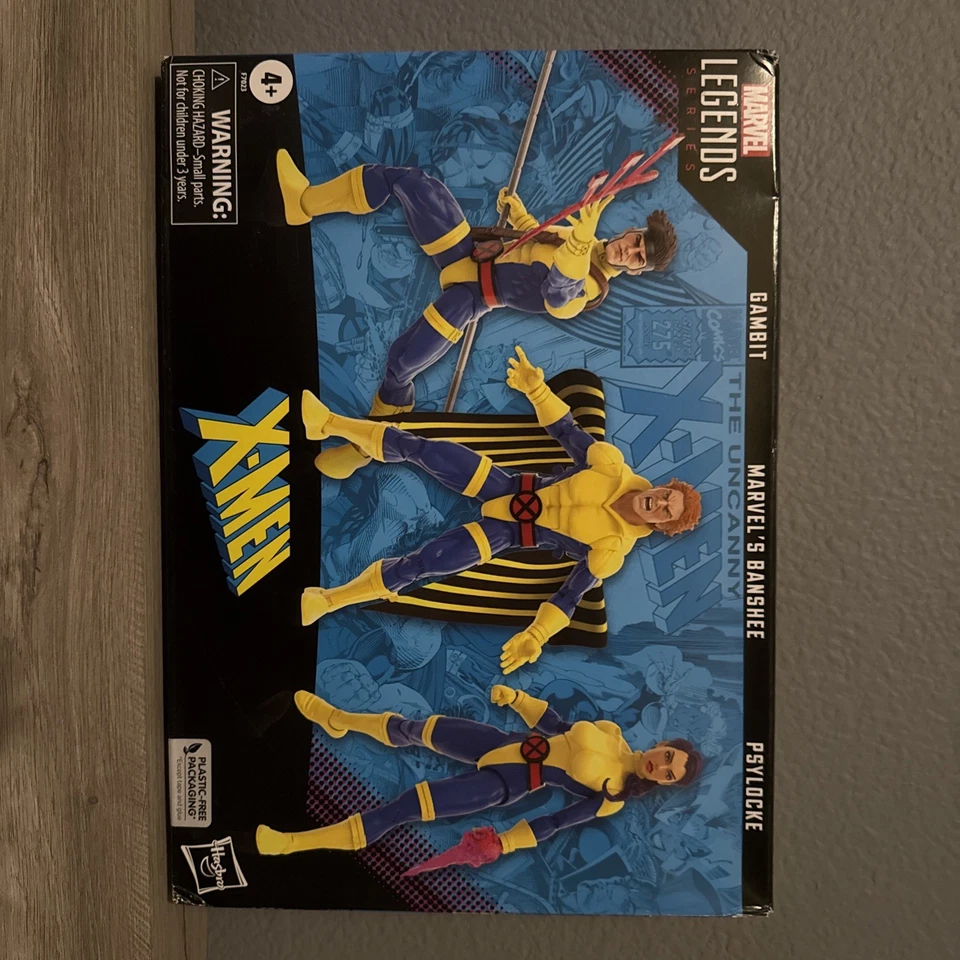 Marvel Legends X-Men 60th Anniversary Figure 3 Pack Gambit Banshee Psylocke Set - Image 1 of 2