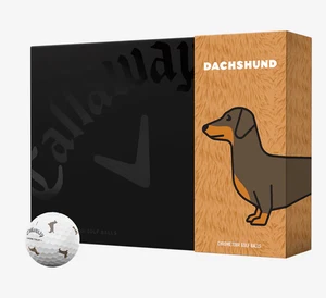 Callaway Small Dogs DACHSHUND Chrome Tour Golf Balls 12pcs Set Limited Edition - Picture 1 of 3