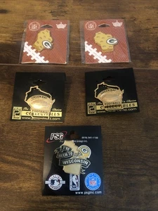 Vintage NFL Green Bay Packers Pin Lot - State - Aaron Rodgers, Brett Favre - Picture 1 of 5