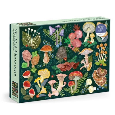 Galison  World of Mushrooms 1000 Piece Whimsical Puzzle Nature NEW IN BOX - Image 1 of 4