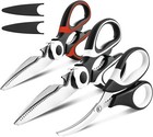 3 Pack Heavy Duty Kitchen Shears Stainless Steel Kitchen Scissors Ultra Sharp