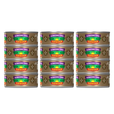 Atún de albacora premium en aceite de oliva, latas de 5 onzas (paquete de 12), caña silvestre capturada Foto 1 de 4