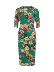 NWT ALICE + OLIVIA "Delora" Mockneck Floral Bodycon Dress size 4 - Picture 1 of 4