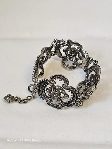 Trachten Armband Folklore- Kette Brasselet L: 23.5 cm Versilbert - Bild 1 von 10