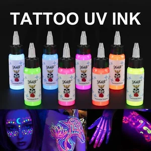 15ml Fluorescent Tattoo Ink Pigment for Professional Body Art and Beauty Kits - Picture 1 of 32
