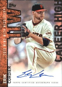 2015 Topps Career High Autographs #CHEF Erik Cordier  