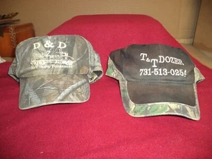 2 Vintage T&T Dozer / D&D Baseball Style Cap Camouflage und Braun Gebraucht - Bild 1 von 8