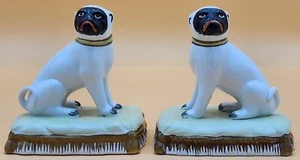 Coppia di statuine carlino cinese in ceramica italiana vintage cani - Foto 1 di 24