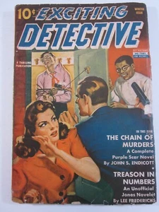 Exciting Detective Pulp, v. 5 #2, Winter 1942 GD Weird Menace Cover Art! Scarce! - Imagen 1 de 6