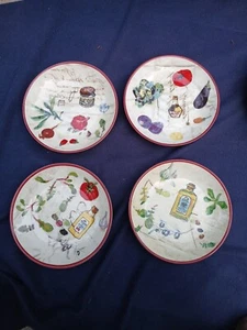 Lot 4 x Williams Sonoma Les Legumes 9.5" Pasta Bowls French Country Farmhouse - Picture 1 of 8