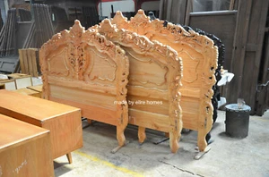 First time in UK 100% OAK Wood french style Rococo bed ...... UK Super King Size - Picture 1 of 11