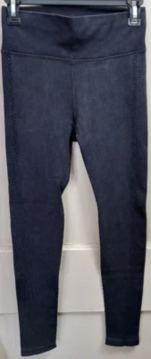 Legging de yoga acanalado Aerie Offline lavado ácido negro sin costuras 7/8 talla pequeña Foto 1 de 2