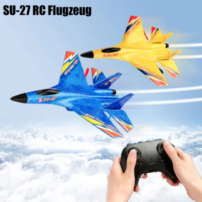 2.4Ghz 2CH RC Flugzeug SU-27 Hubschrauber Ferngesteuertes Flieger LED Modellbau - Bild 1 von 4